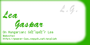 lea gaspar business card